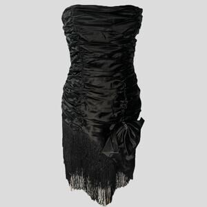 Y2k black goth strapless